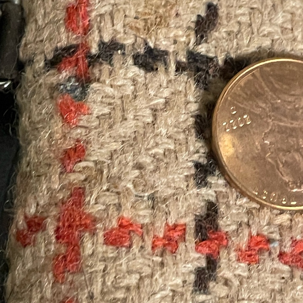 Rare Vintage Wool Tweed Coach Plaid Clutch / Coin Purse. (Gnome not included) - Picture 9 of 14